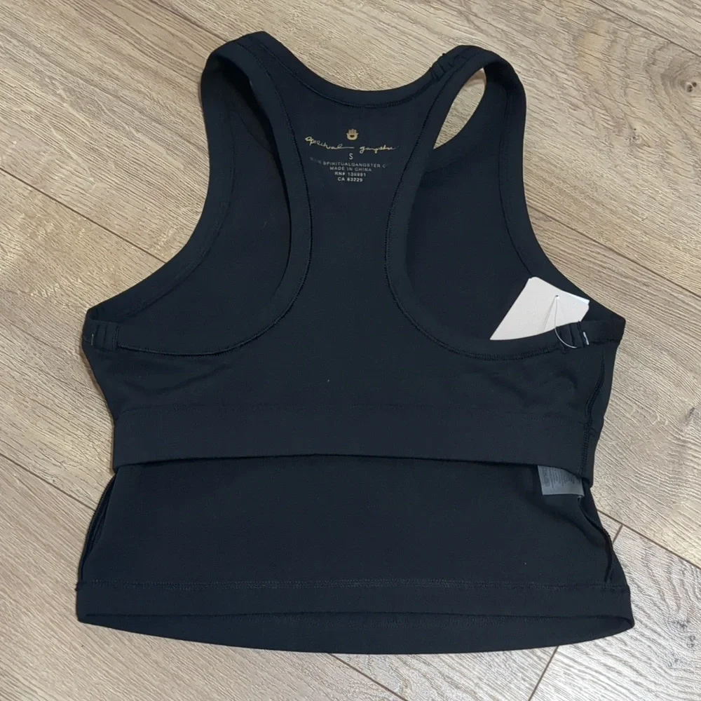 Dream Tech Eco Racer Tank in Black Spiritual Gangster Size Small NWT - Picture 9 of 13